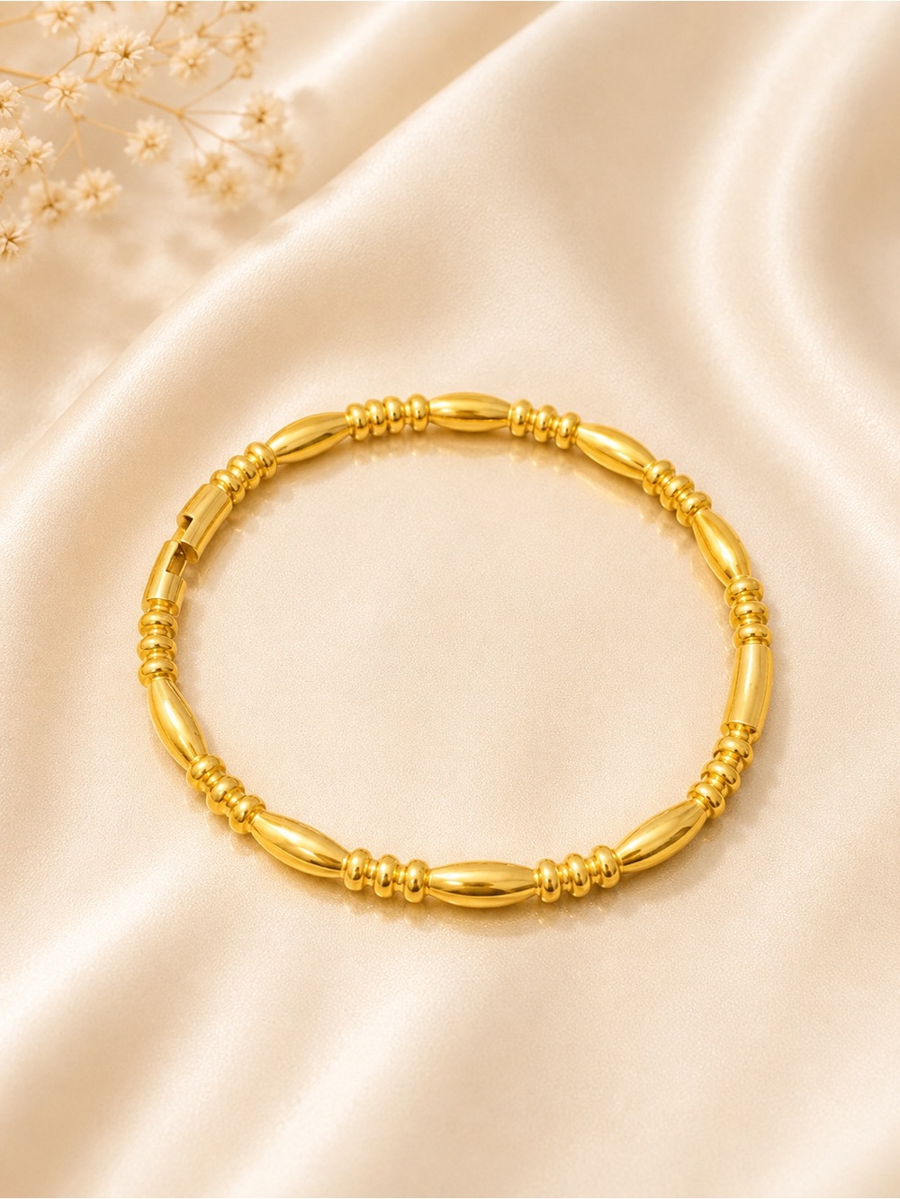 Elegant Gold Beaded Women's Bracelet